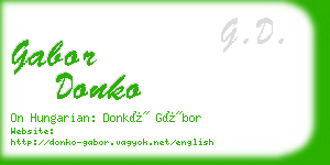 gabor donko business card