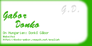 gabor donko business card